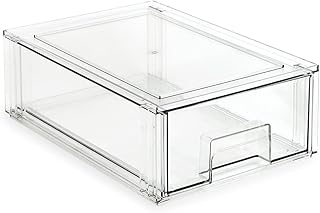 Medium Clear Plastic Storage Drawer for Home and Office