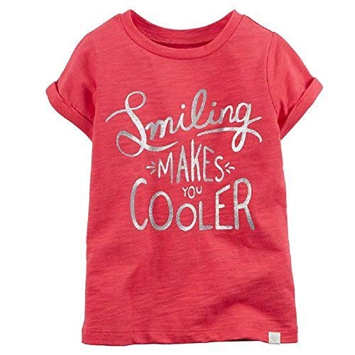 Baby Girls' Smiling Makes You Cooler Tee - 3 Months Pink