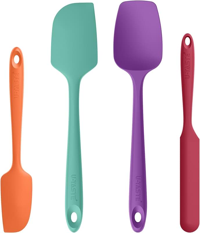 Heat-Resistant Silicone Spatula Set for Cooking and Baking