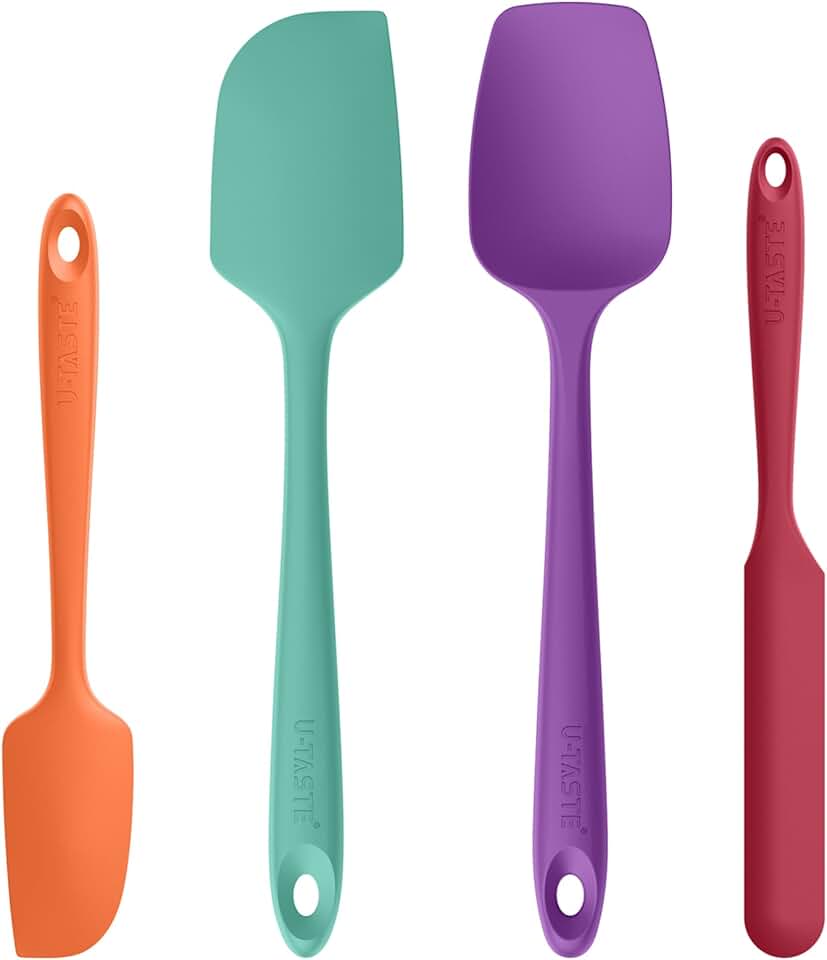 Heat-Resistant Silicone Spatula Set for Cooking and Baking