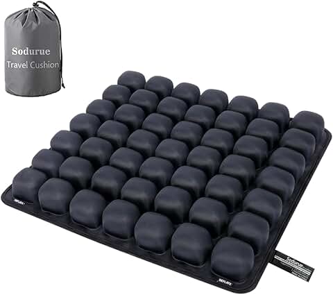Inflatable Travel Cushion with 49 Airbags