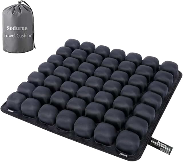 Inflatable Travel Cushion with 49 Airbags