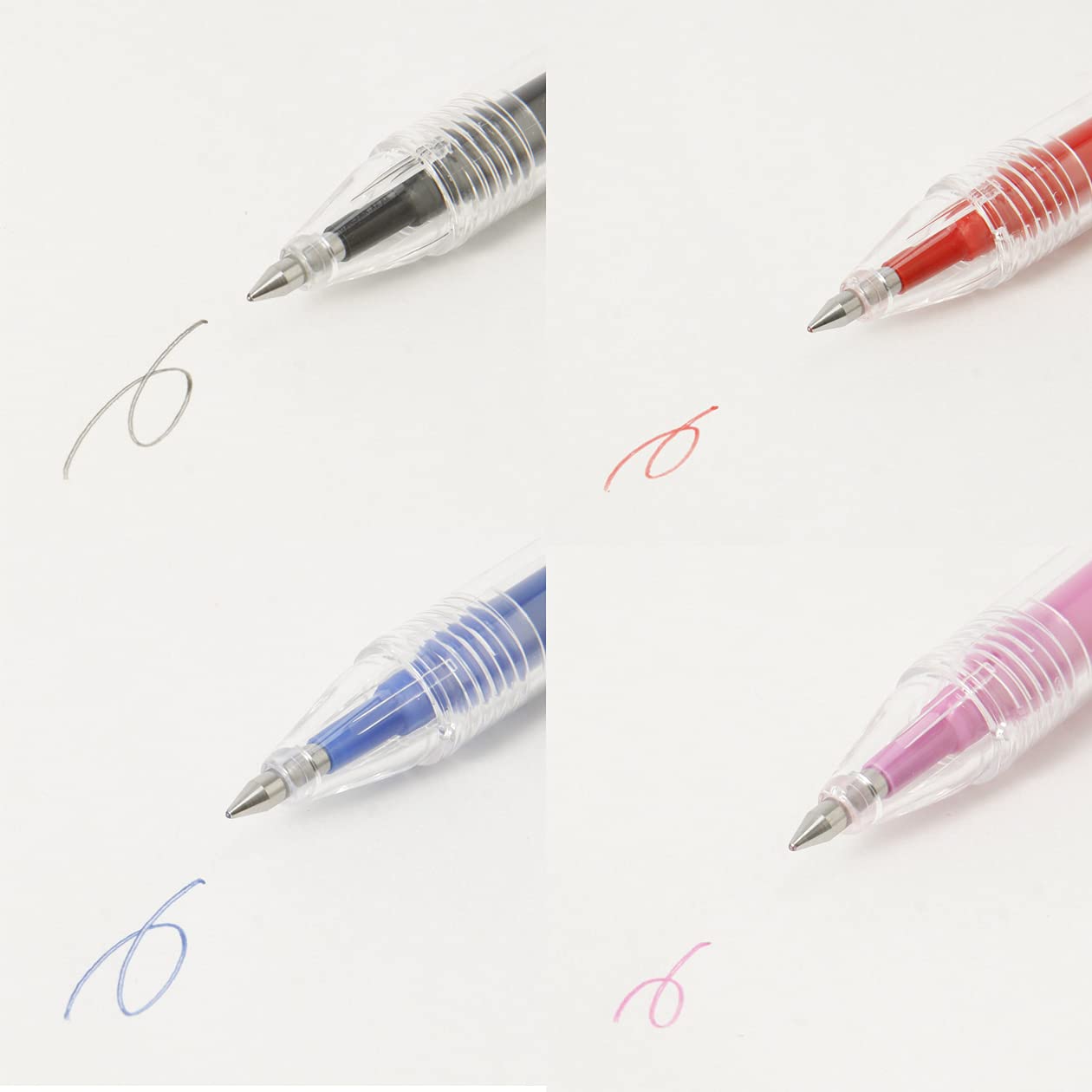 Set of four 0.5mm erasable ballpoint pens