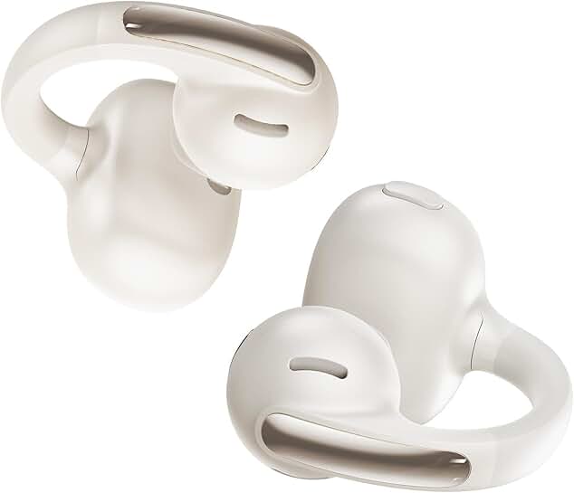 Open Ear Clip-On Earbuds with Noise Cancelling and 40H Playtime