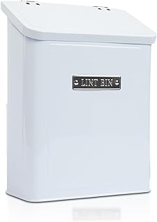 Embossed Magnetic Laundry Lint Bin with Lid