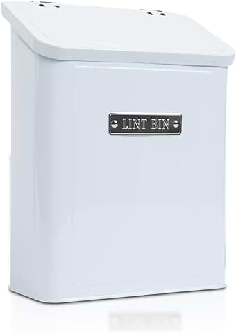 Embossed Magnetic Laundry Lint Bin with Lid