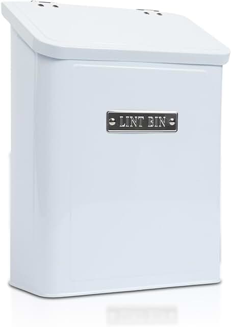 Embossed Magnetic Laundry Lint Bin with Lid
