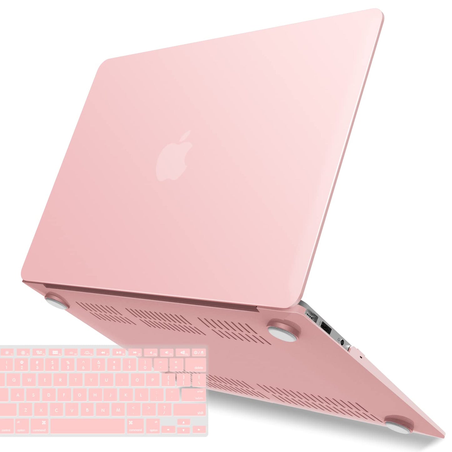 Compatible with Old Version MacBook Air 13 Inch Case (2010-2017 Release). Models: A1466 / A1369, Plastic Hard Shell Case with Keyboard Cover for Mac Air 13, Rose Quartz, A1301RQ+1