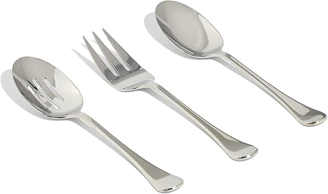 Stainless Steel Serving Utensil Set, Dishwasher Safe