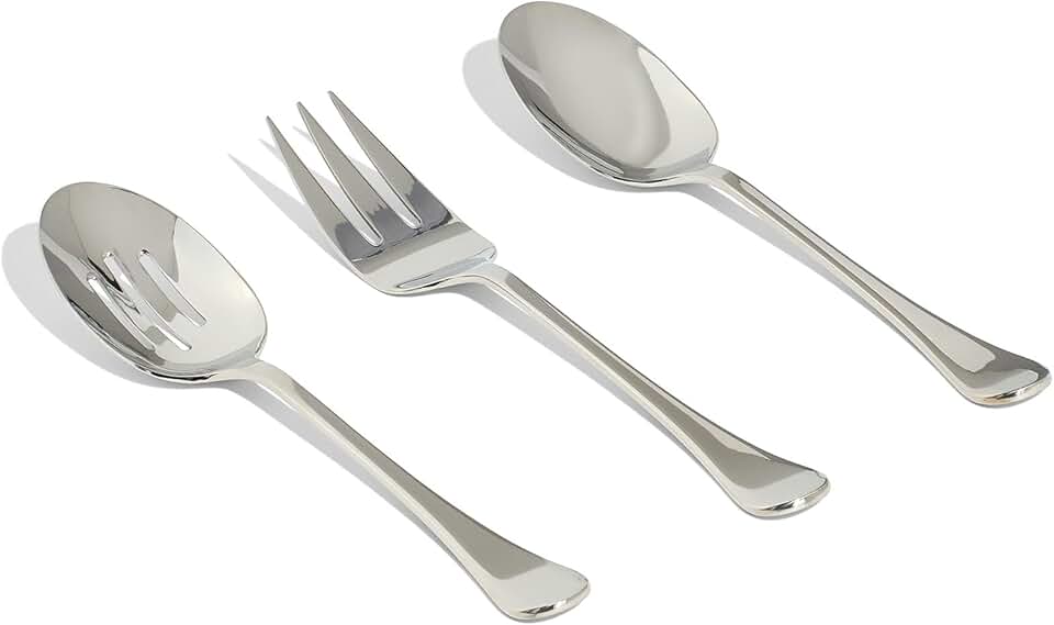 Stainless Steel Serving Utensil Set, Dishwasher Safe