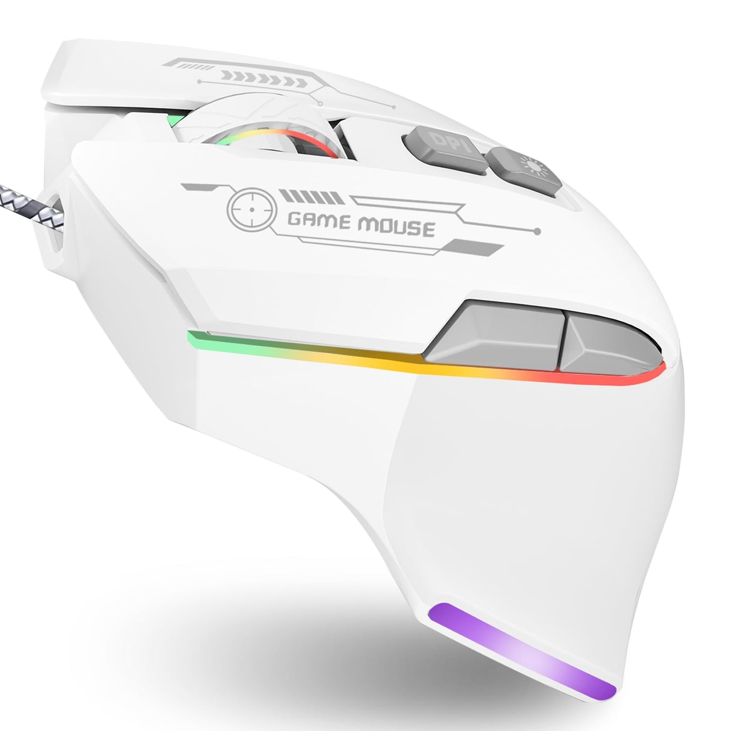 Wired Gaming Mouse with RGB Backlit and 7200DPI