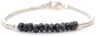 Natural Gemstone Bead Bar Bracelet for Women