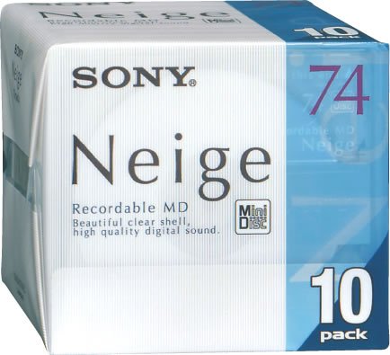 Neige Series MiniDisk 74 Min 10 Pack Recordable MD