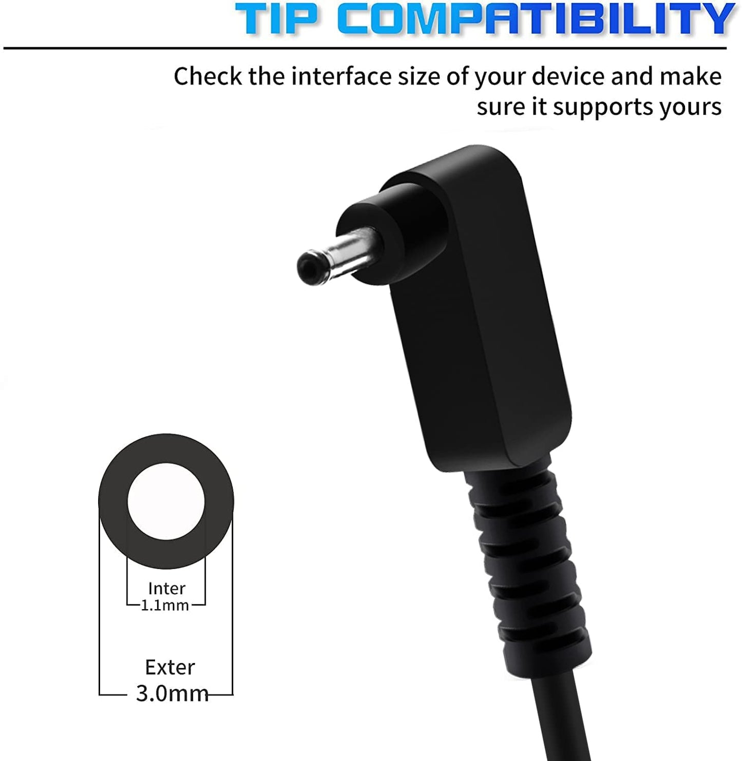65W 19V 2.37A AC Adapter Replacement For Acer Chromebook R11 11 13 14 15 Charger C720 CB3 CB3-532 CB3-111 CB3-131 CB3-132 CB3-431 CB3-531 CB5 CB5-132T CB5-571 C731 C738T R13 Computer Laptop Power Cord