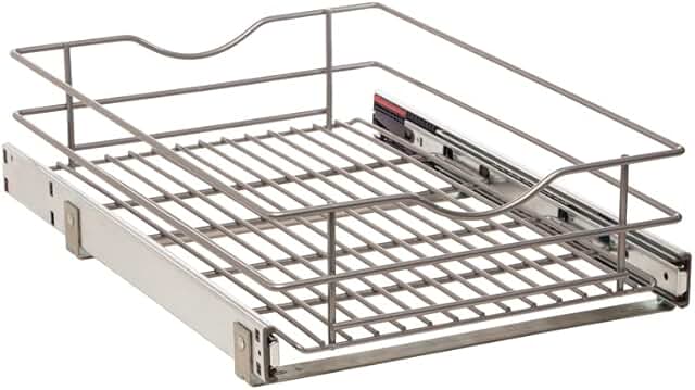 14.5-inch W x 5.7-inch H Metal Pull-Out Cabinet Basket