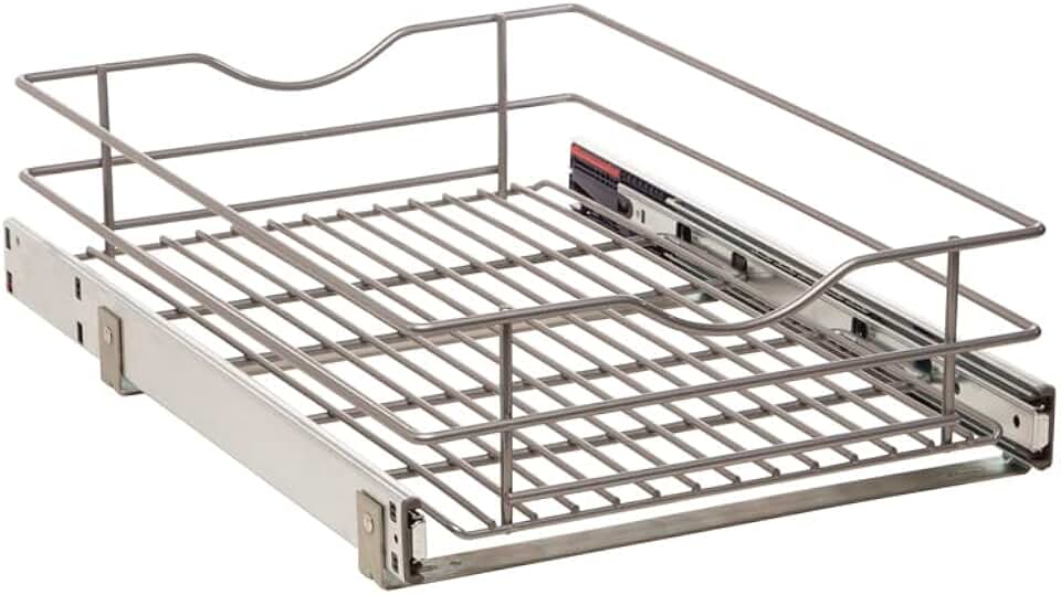 14.5-inch W x 5.7-inch H Metal Pull-Out Cabinet Basket