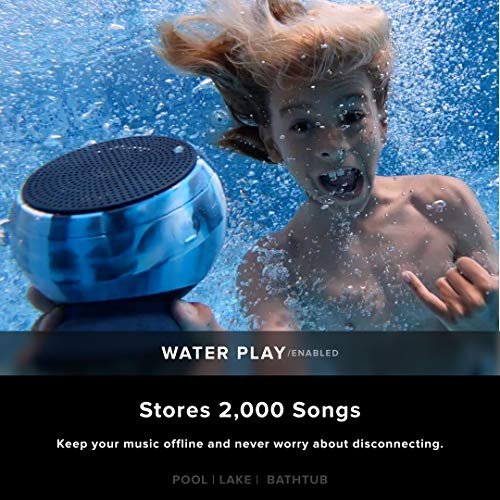 '- Bluetooth Speaker-Waterproof, Durable w/Built-in Storage (2,000 Songs) - Wireless Dual Bluetooth Speaker Pairing - Portable Bluetooth Speaker - Barnacle Outdoor Speaker - Manta Black