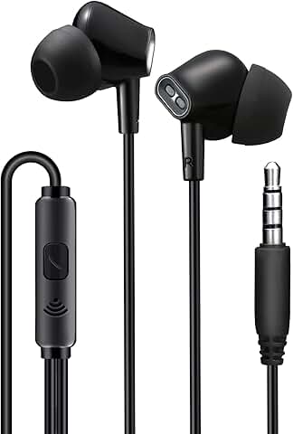 Wired In-Ear Earphones with Microphone and Noise Isolation