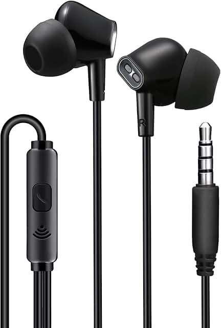Wired In-Ear Earphones with Microphone and Noise Isolation