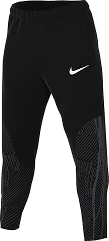 Men's Black and White Soccer Pants, Large