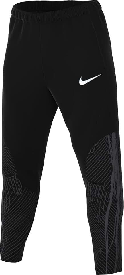 Men's Black and White Soccer Pants, Large