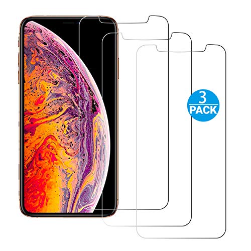 for Apple iPhone 11 Pro/iPhone Xs/iPhone X Screen Protector,3 Pack,5.8 Inch Display,Tempered Glass 2.5D Edge Work Most Case[NOT for iPhone 11,6.1 inch]