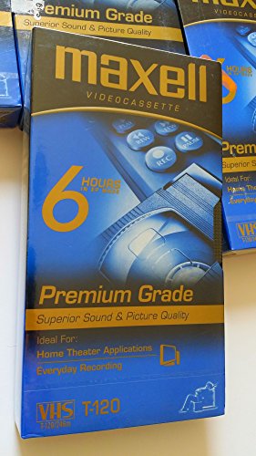 4 PACK MAXELL VHS 6 HOUR PREMIUM GRADE T-120