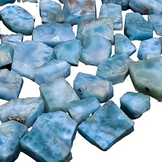 4 to 5pcs Raw Larimar Gemstones, 50 Carats Wholesale Lot