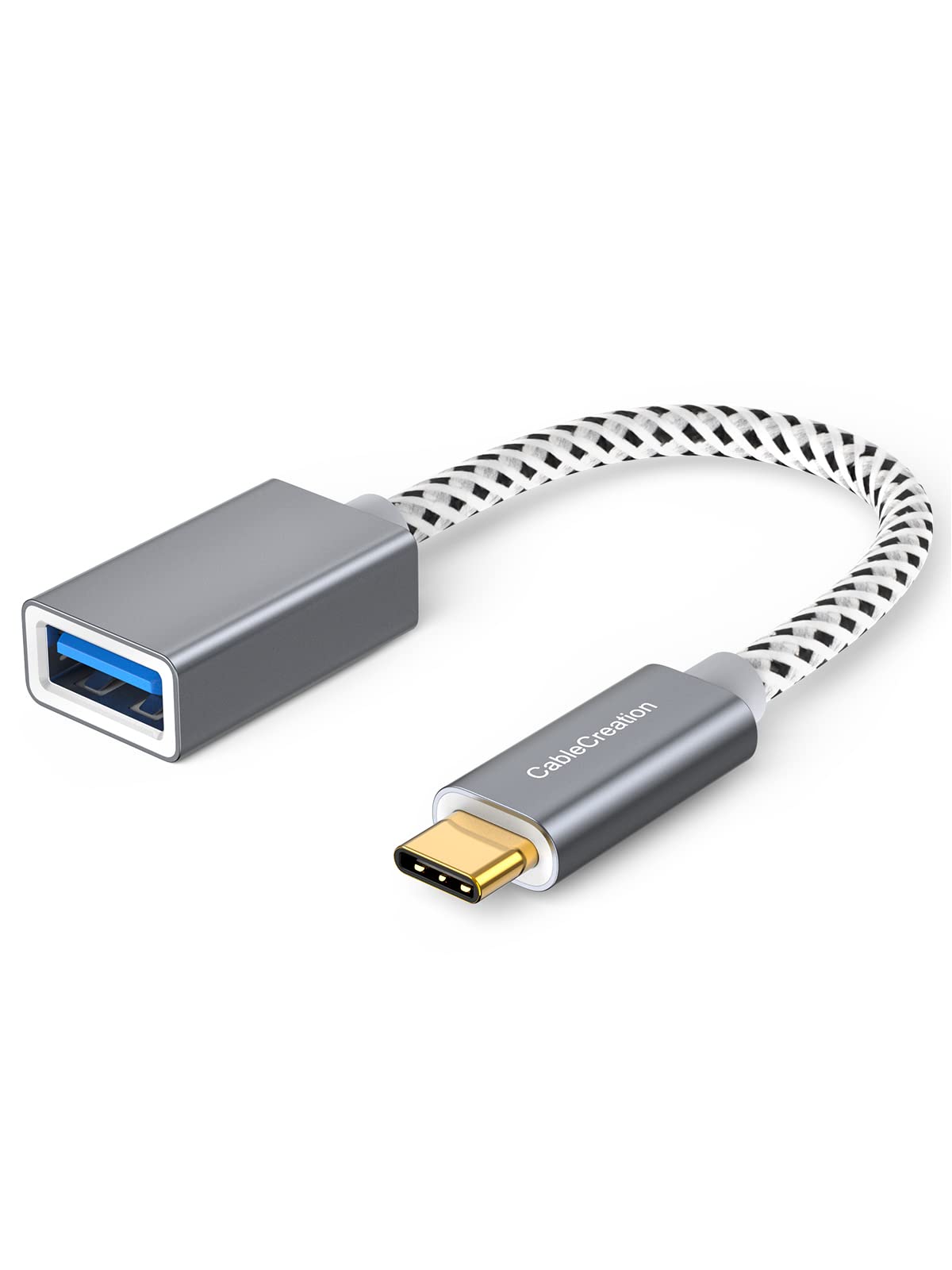 USB3.1 USB Female to USB C Adapter 0.5 FT, USB C to USB A Female Adapter Cable OTG 5Gbps Data Female USB A to C Male for MacBook Pro Air XPS 15 Galaxy S22 Ultra S21 etc, 0.15m Space Gray
