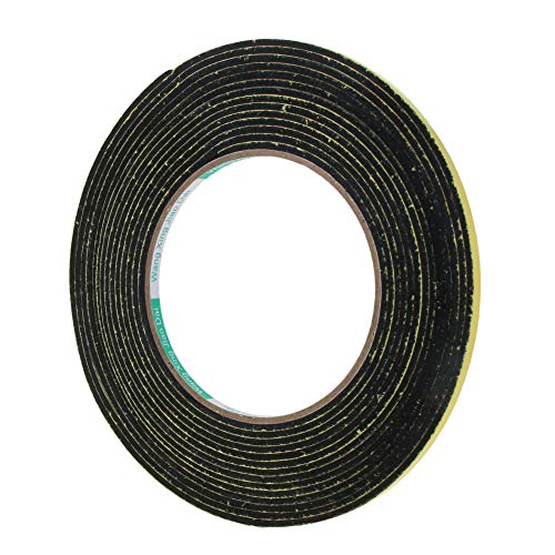 1 Roll Door Weather Stripping Insulation 16.4 Feet, 0.2inch W * 0.08inch THK Weather Stripping Insulation for Door Seal Window Foam Insulation Tape