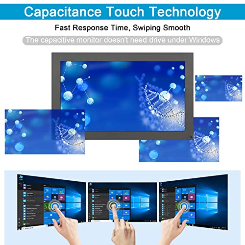12.1 Inch Touchscreen Monitor,1280x800 Small HD LCD Monitor with HDMI/VGA/BNC/AV/USB Input,Built in Speaker,Button and Remote Control Display Monitor for PC, CCTV Camera,Kiosk
