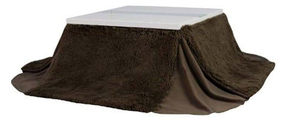 Kotatsu Futon Blanket Square Shape 73 x 73 inches) Brown Space-Saving KK-575BR