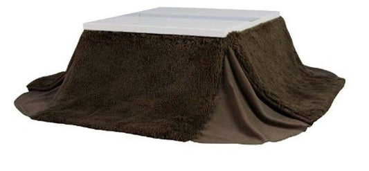 Kotatsu Futon Blanket Square Shape 73 x 73 inches) Brown Space-Saving KK-575BR