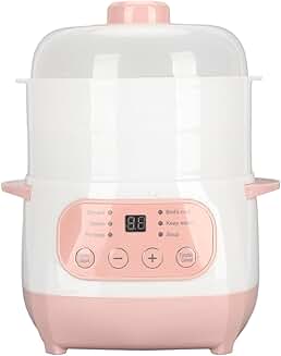 Pink 1L Electric Soup Pot for Home Kitchen