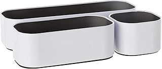 Three Piece Metal Stacking Bins and Drawer Organizers Set