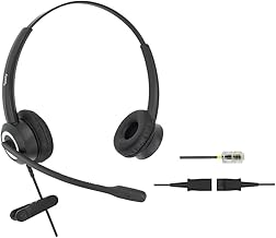 Wired Office Phone Headset with 3.5mm Adapter