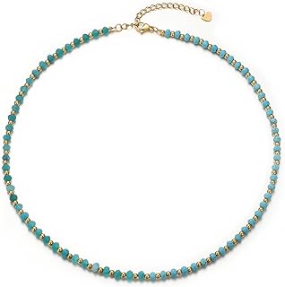 Colorful Gemstone Beaded Choker Necklace for Women
