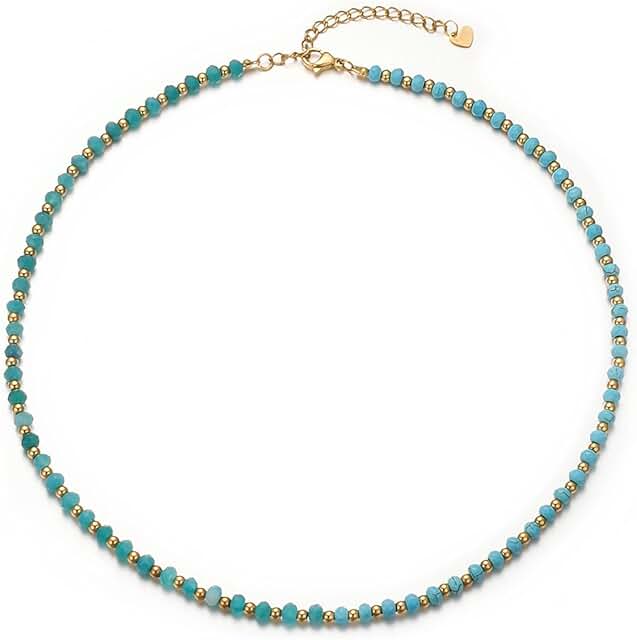 Colorful Gemstone Beaded Choker Necklace for Women