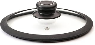 8-Inch Black Tempered Glass Lid for Frying Pans