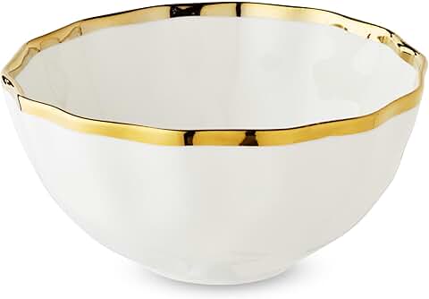Set of 4 Elegant White Porcelain Cereal Bowls