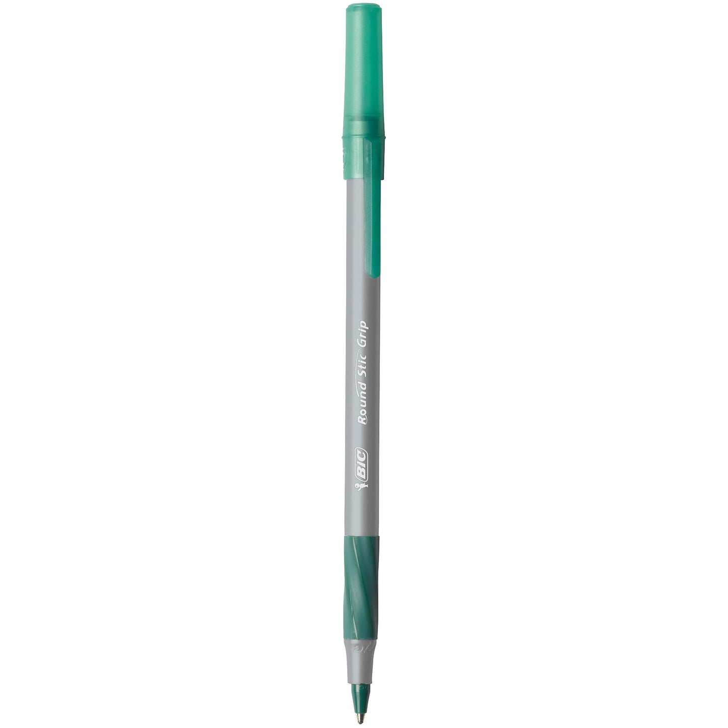 Green medium ballpoint pens, 12-pack