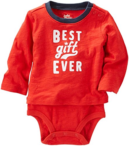 Baby Holiday Bodysuit,Red,3M