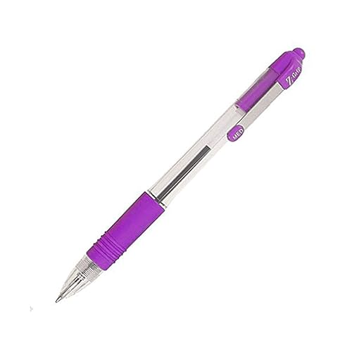 Violet Retractable Ballpoint Pen Pack of 12