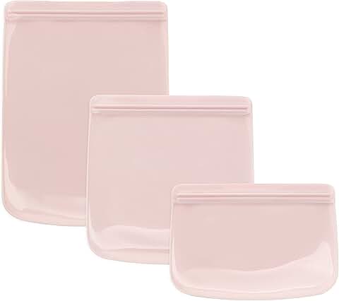 Silicone Reusable Storage Bags, Flat 3-Pack