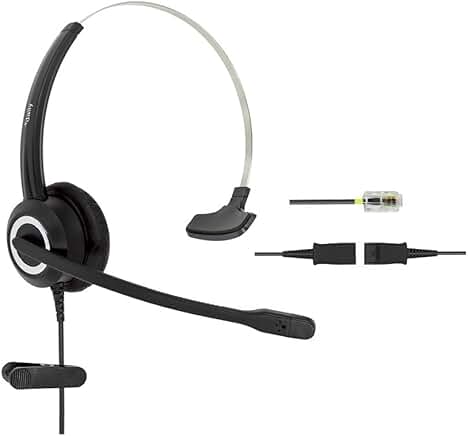 Wired Office Headset with 3.5mm Adapter