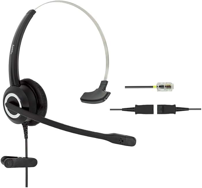 Wired Office Headset with 3.5mm Adapter
