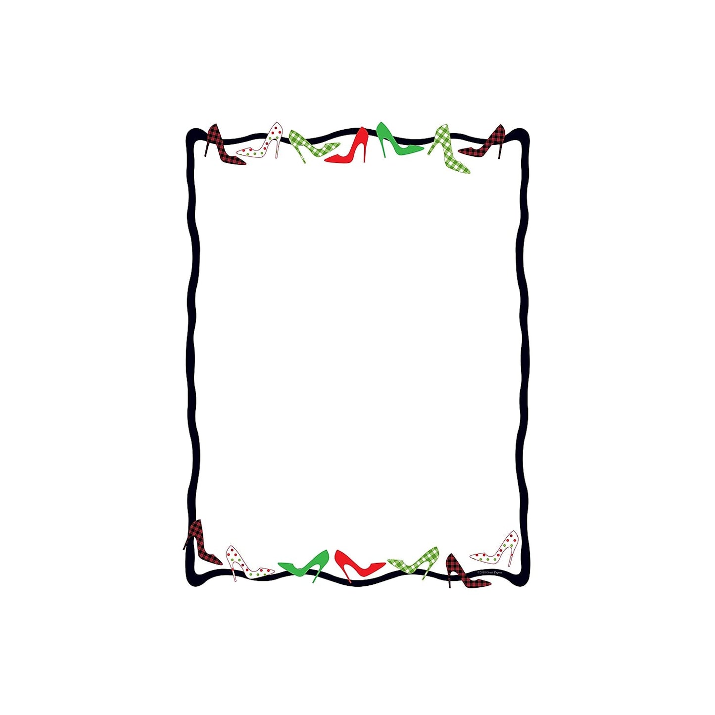 Heels Holiday Letterhead, 8.5" x 11", 80 sheets