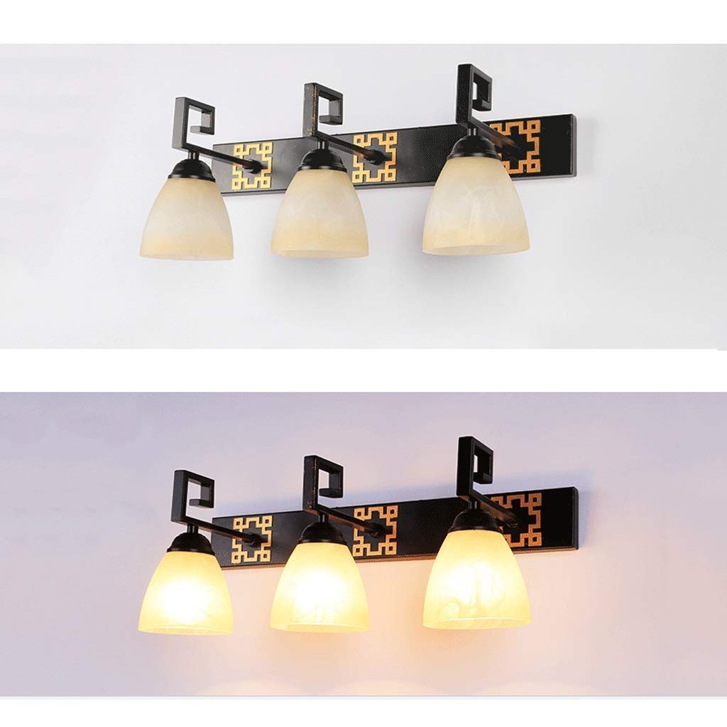 Bath Bar Light Up or Down, In or Bathroom Vanity Wall Lighting, Nickel Finish with Opal Oval Cone Gl Shade, Size  51cm)