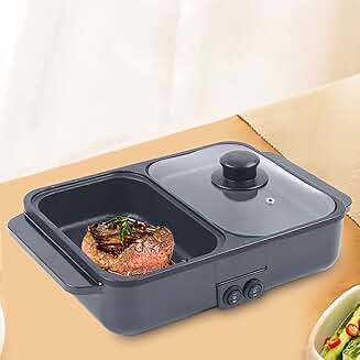 Portable Electric Grill and Hot Pot for Indoor Cooking