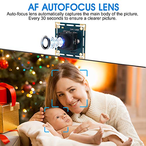 Webcamera usb 2MP 1080P Usb Camera CMOS OV2710 Sensor with Autofocus 100 Degree Lens Webcam,Usb with Cameras Support 1920X1080@30fps,UVC Compliant Cam,Web Cams Support Most OS,High Speed USB2.0 Webcam